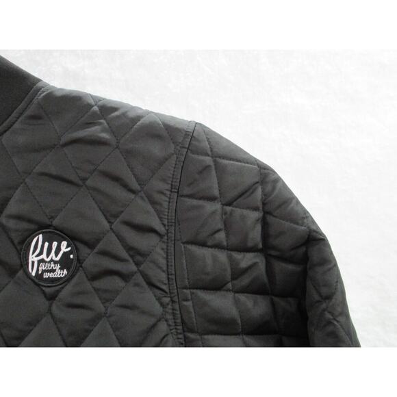 FILTHY WEALTH CLOTHING Quilted Women's XS Black Jacket - Picture 3 of 14